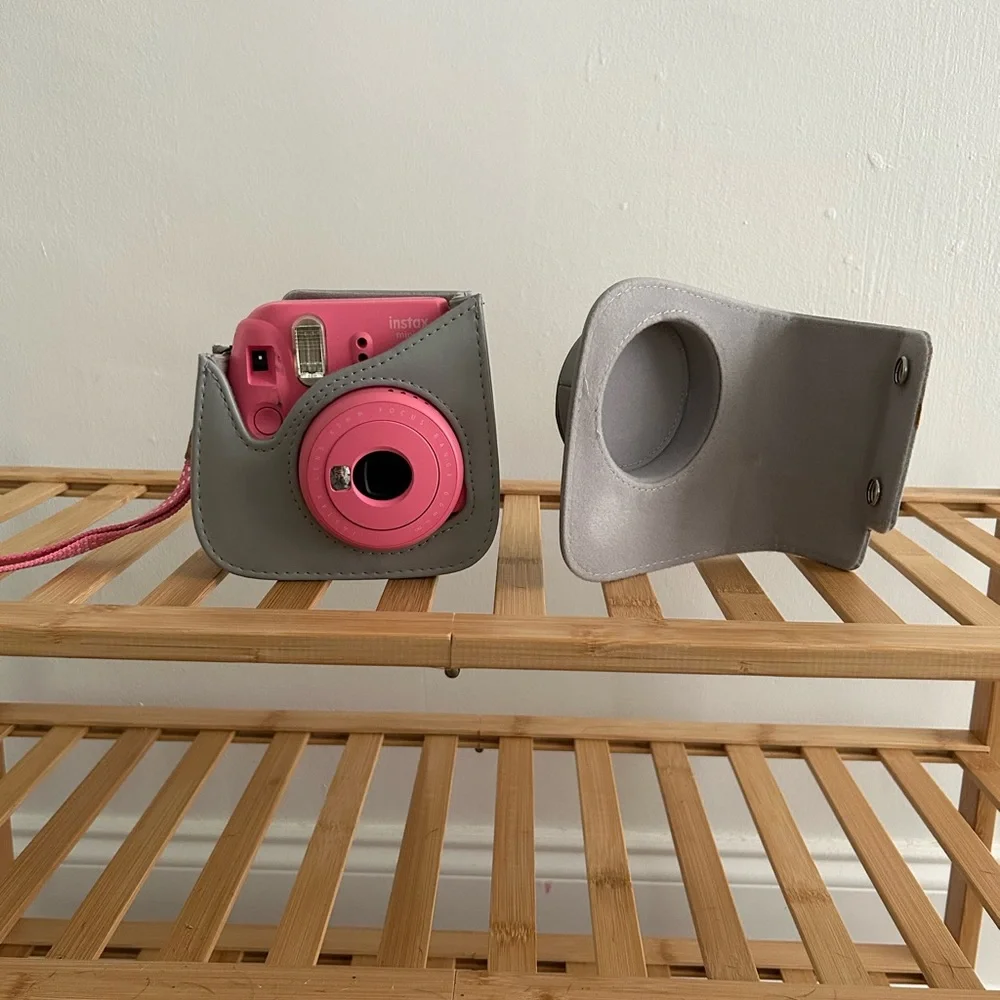 Fuji film Instax mini 9 camera AND grey case
